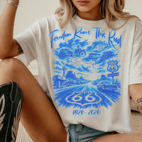 Route 66 Centennial T-shirt PNG, USA Historic Mother Road Digital Download, Gift for Road Travelers