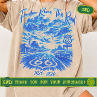 Route 66 Centennial T-shirt PNG, USA Historic Mother Road Digital Download, Gift for Road Travelers