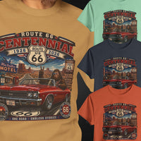 Bigfoot Route 66 Centennial T-Shirt 2026 | Vintage Style Road Trip Graphic Tee | Mother Road 100th Anniversary Gift for Him & Her | Retro