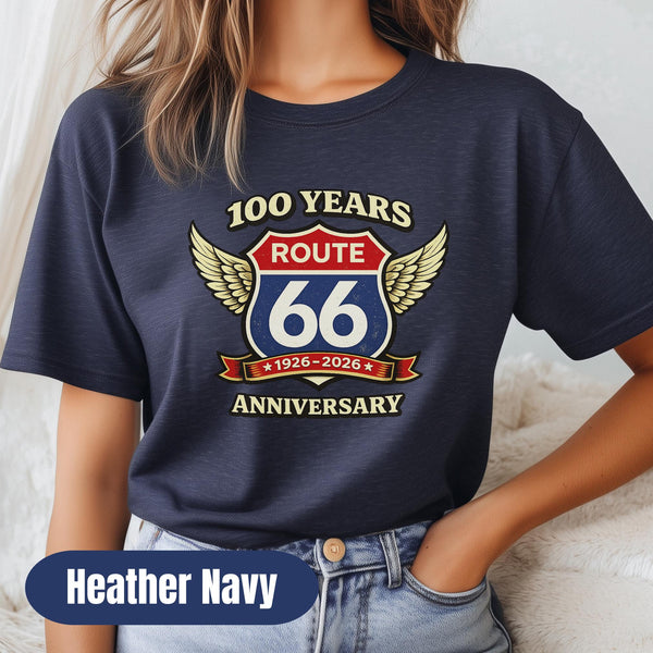 Route 66 100th Anniversary Vintage Travel Tee, Classic Highway Shirt