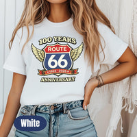 Route 66 100th Anniversary Vintage Travel Tee, Classic Highway Shirt
