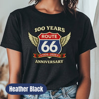 Route 66 100th Anniversary Vintage Travel Tee, Classic Highway Shirt