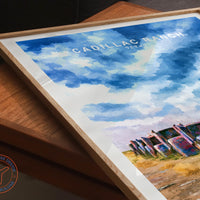 Watercolor Print, Texas Travel Poster, Route 66 Wall Decor