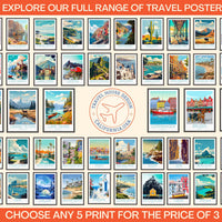 Watercolor Print, Texas Travel Poster, Route 66 Wall Decor