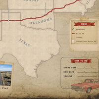 Route 66 Vintage Travel Map | Historic Road Trip Wall Art (Digital Download)
