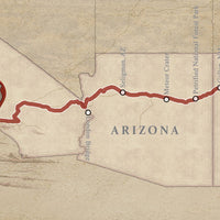 Route 66 Vintage Travel Map | Historic Road Trip Wall Art (Digital Download)