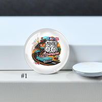 Route 66 Cabochon, New Mexcio Glass Dome, 100th Anniversary 10mm - 40mm Photo Paper Glass Dome, Image Glass Cameo Accessory -DN4447