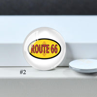 Route 66 Cabochon, New Mexcio Glass Dome, 100th Anniversary 10mm - 40mm Photo Paper Glass Dome, Image Glass Cameo Accessory -DN4447