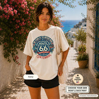 Route 66 Centennial Shirt and Tote Bag, Historic Highway Gift, Route 66 100 Years Anniversary, Road Trip Lover Matching Set