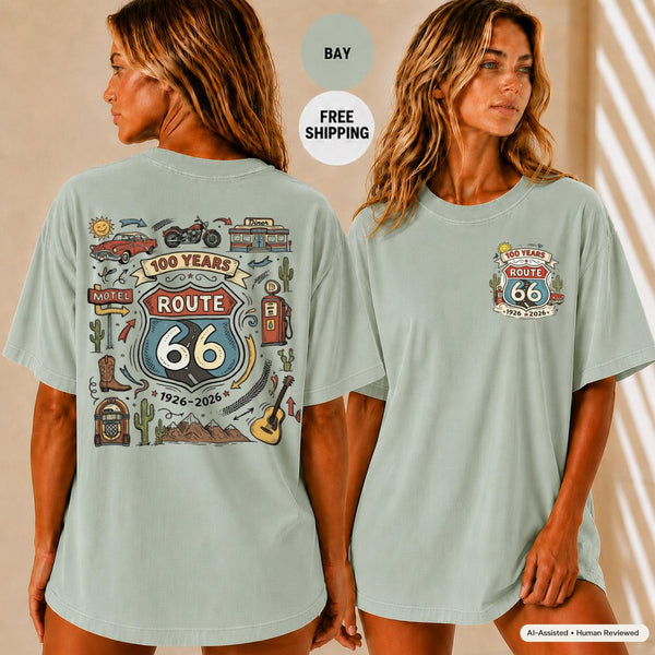 Route 66 Shirt, Historic Highway 66 Tee, Vintage Americana Road Trip
