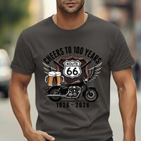 Route 66 100 Years Shirt Vintage Americana T Shirt Centennial Celebration Road Trip Beer Lover Gift Cheers to 100 Years