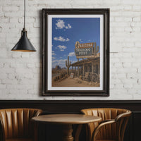 Arizona Trading Post Print | Arizona Wall Art | Americana Decor | Southwestern Poster | Desert Roadside Artwork | Retro Route 66 Print