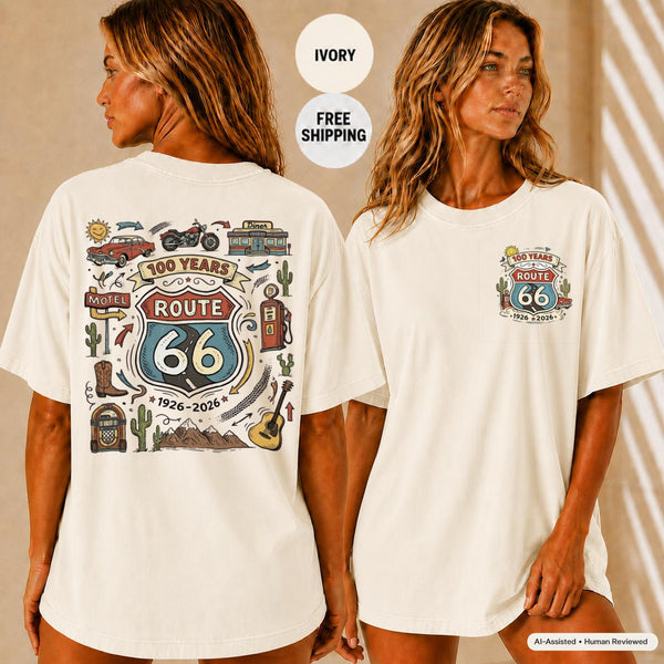 Route 66 Shirt, Historic Highway 66 Tee, Vintage Americana Road Trip