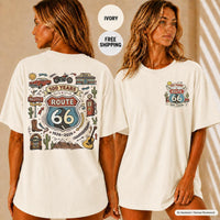 Route 66 Shirt, Historic Highway 66 Tee, Vintage Americana Road Trip