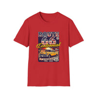 Route 66 Centennial T-Shirt | Retro American Flag, Vintage Car
