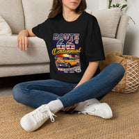 Route 66 Centennial T-Shirt | Retro American Flag, Vintage Car