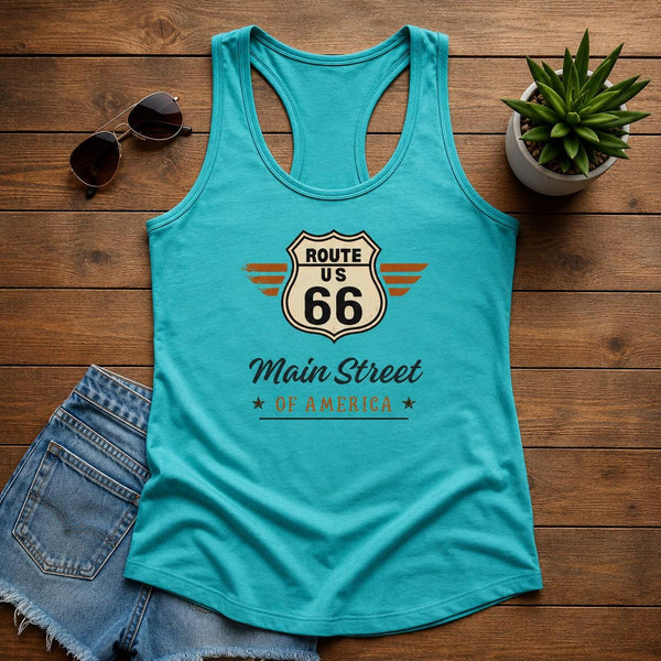 Route 66 Main Street of America Racerback Tank