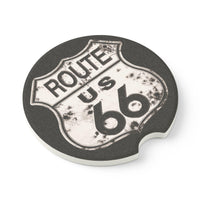 Vintage Route 66 Shield Car Coaster | Soapstone Drink Holder