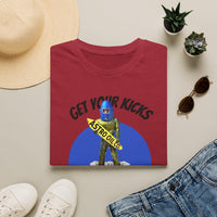 Get Your Kicks Muffler Men T-Shirt | Route 66 Astro Oil Man Graphic Tee | American Giant Collector Gift Tee