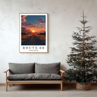 Route 66 Travel Poster, Route 66 Print, Route 66 Wall Art, Route 66 Poster, American Road Trip Print, USA Travel Wall Art, Route 66