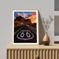 Route 66 Travel Poster, Route 66 Print, Route 66 Wall Art, Route 66 Poster, American Road Trip Print, USA Travel Wall Art, Route 66