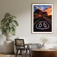 Route 66 Travel Poster, Route 66 Print, Route 66 Wall Art, Route 66 Poster, American Road Trip Print, USA Travel Wall Art, Route 66