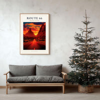 Route 66 Travel Poster, Route 66 Print, Route 66 Wall Art, Route 66 Poster, American Road Trip Print, USA Travel Wall Art, Route 66