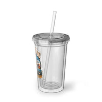 Route 66 Vintage Road Trip Acrylic Cup | Classic Car Desert Scene
