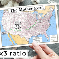 High Resolution Antique Route 66 map, large printable poster (instant download)