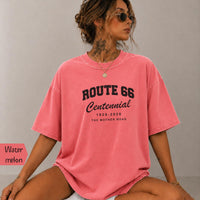 Route 66 100th Anniversary T-Shirt, Centennial Gift, Vintage Americana Road Trip Shirt