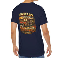 Route 66 Centennial 100 Years back design T-Shirt | Vintage Roadtrip Tee