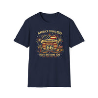 Route 66 100 Years Shirt, America 250 Shirt 2026, USA 250th Anniversary Tee, Historic Route 66 Centennial Shirt, Patriotic Road Trip Shirt