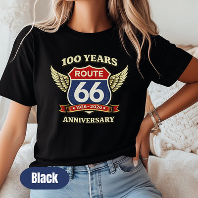 Route 66 100th Anniversary Vintage Travel Tee, Classic Highway Shirt