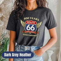 Route 66 100th Anniversary Vintage Travel Tee, Classic Highway Shirt
