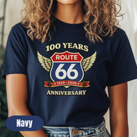 Route 66 100th Anniversary Vintage Travel Tee, Classic Highway Shirt