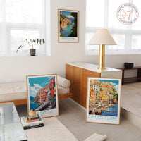 Watercolor Print, Texas Travel Poster, Route 66 Wall Decor