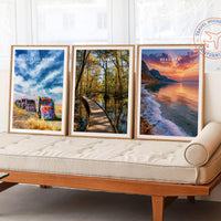 Watercolor Print, Texas Travel Poster, Route 66 Wall Decor
