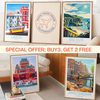 Watercolor Print, Texas Travel Poster, Route 66 Wall Decor