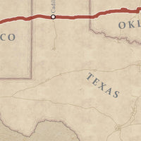 Route 66 Vintage Travel Map | Historic Road Trip Wall Art (Digital Download)