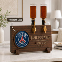 Personalized Route 66 Home Bar, Custom Whiskey Dispenser, Biker Gift for Him, Wooden Bar Decor, Garage Bar Gift