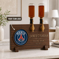 Personalized Route 66 Home Bar, Custom Whiskey Dispenser, Biker Gift for Him, Wooden Bar Decor, Garage Bar Gift
