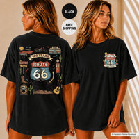 Route 66 Shirt, Historic Highway 66 Tee, Vintage Americana Road Trip