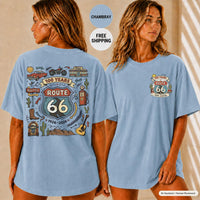 Route 66 Shirt, Historic Highway 66 Tee, Vintage Americana Road Trip