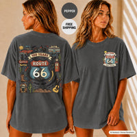 Route 66 Shirt, Historic Highway 66 Tee, Vintage Americana Road Trip