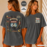 Route 66 Shirt, Historic Highway 66 Tee, Vintage Americana Road Trip