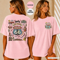Route 66 Shirt, Historic Highway 66 Tee, Vintage Americana Road Trip