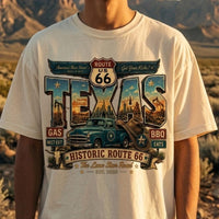 Texas Road Trip PNG, Route 66 Travel SVG, Vintage Truck Graphic, Historic Highway Design, Western Americana Sublimation, Instant Download