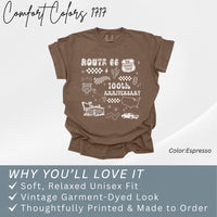 100th Anniversary Route66 Centennial Shirt Historic Route 66 Souvenir Tee USA Road Trip Comfort Colors Tshirt
