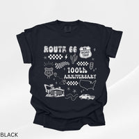 100th Anniversary Route66 Centennial Shirt Historic Route 66 Souvenir Tee USA Road Trip Comfort Colors Tshirt