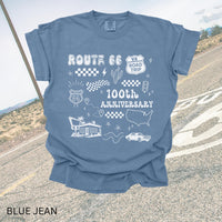 100th Anniversary Route66 Centennial Shirt Historic Route 66 Souvenir Tee USA Road Trip Comfort Colors Tshirt